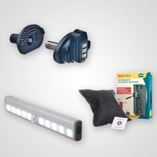 Savings package 2: LED-illumination + Safe Dry dehumidifier + GunControl gun lock