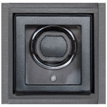 Watch winder module for 1 watch in imitation leather frame