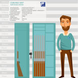 Second Grade Format Corvino 4007 Weapon Storage Locker with electronic lock Spartan 1006