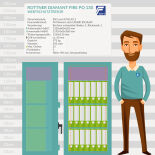 Rottner Diamant Fire PO 130 Brandschutztresor mit Schlüsselschloss