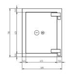 Bordogna ANDROMEDA 100 Wall Safe with electronic lock Premier