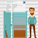 Format Capriolo IV Weapon Storage Locker with electronic lock Spartan 1006