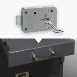 Drawer of the deposit compartment with double-bit lock